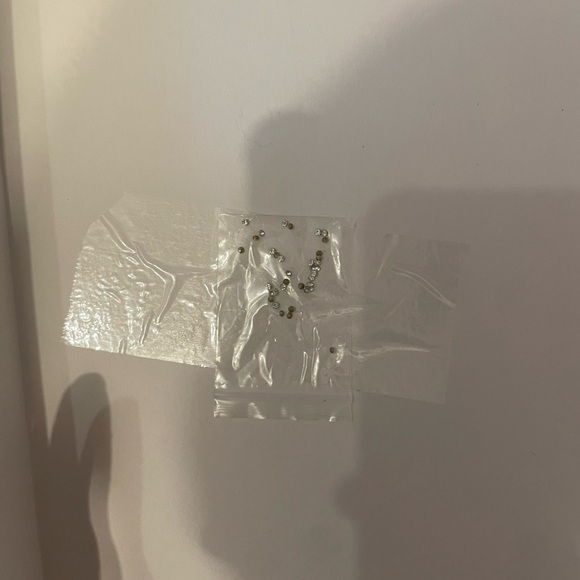 Mach & Mach Glitter Double Crystal Bow Pointed Toe Pump Size 39 Baby Blue - Picture 10 of 10